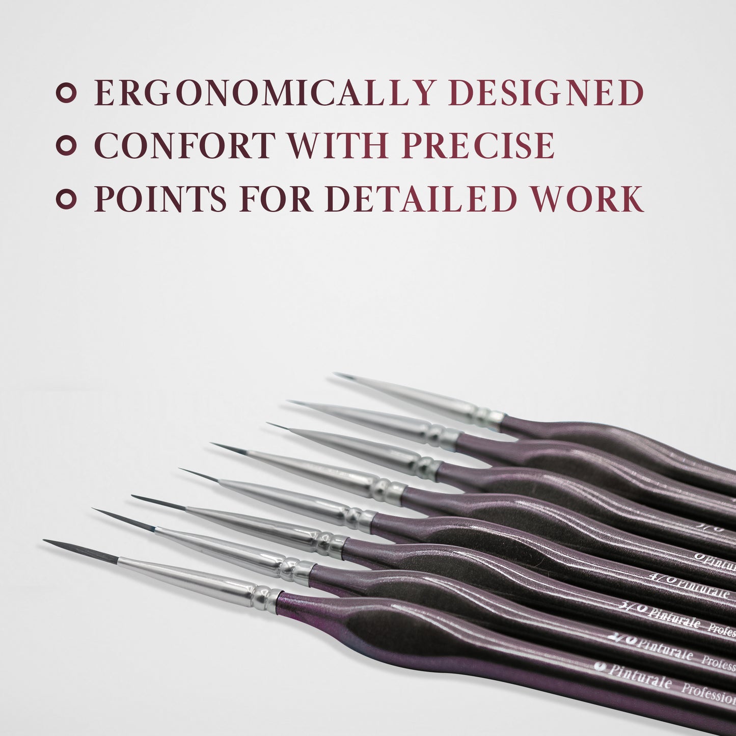 Set 17 Pinceles Pintura Finos | Incluye 17 Pincel De Detalle Profesional y Estuche Plegable