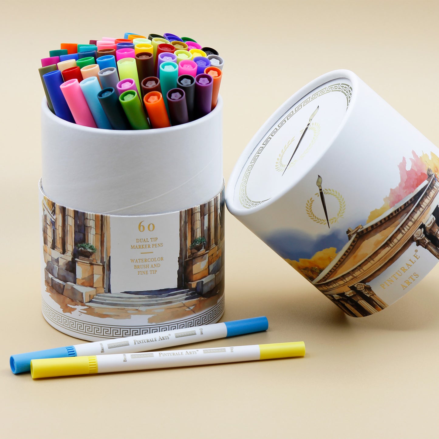 60 Rotuladores Lettering Doble Punta | Rotuladores Punta Pincel y Punta Fina | Para Lettering, Mandalas, Ilustración, Dibujo