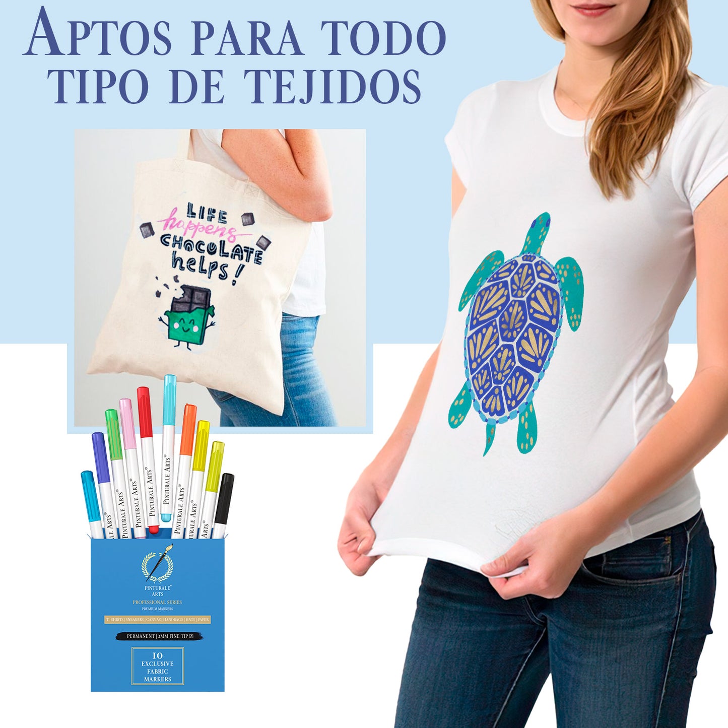 10 Rotuladores Textiles Permanentes Ropa | Set Rotuladores Para Tela y Ropa