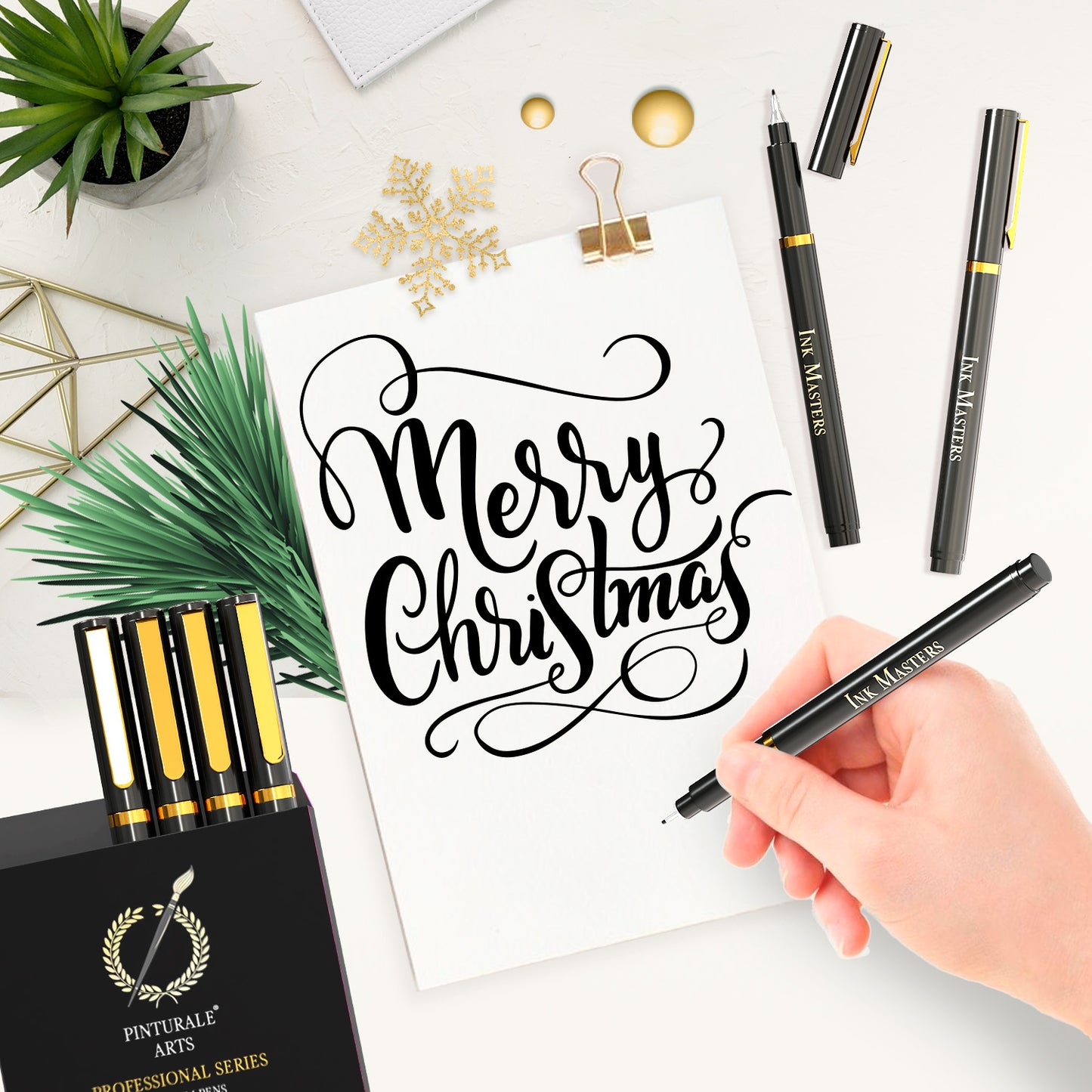 Set 7 Rotuladores Profesionales Para Dibujo, Lettering y Caligrafía