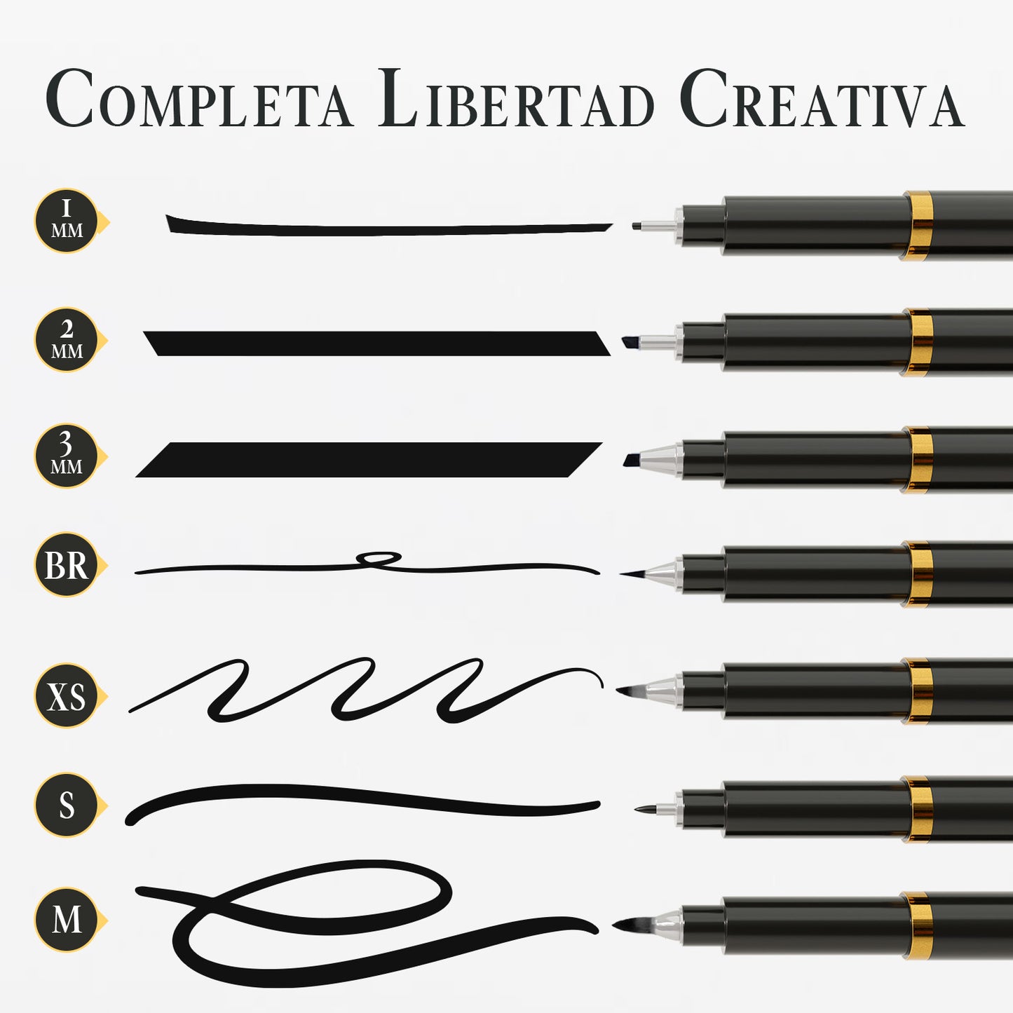 Set 7 Rotuladores Profesionales Para Dibujo, Lettering y Caligrafía