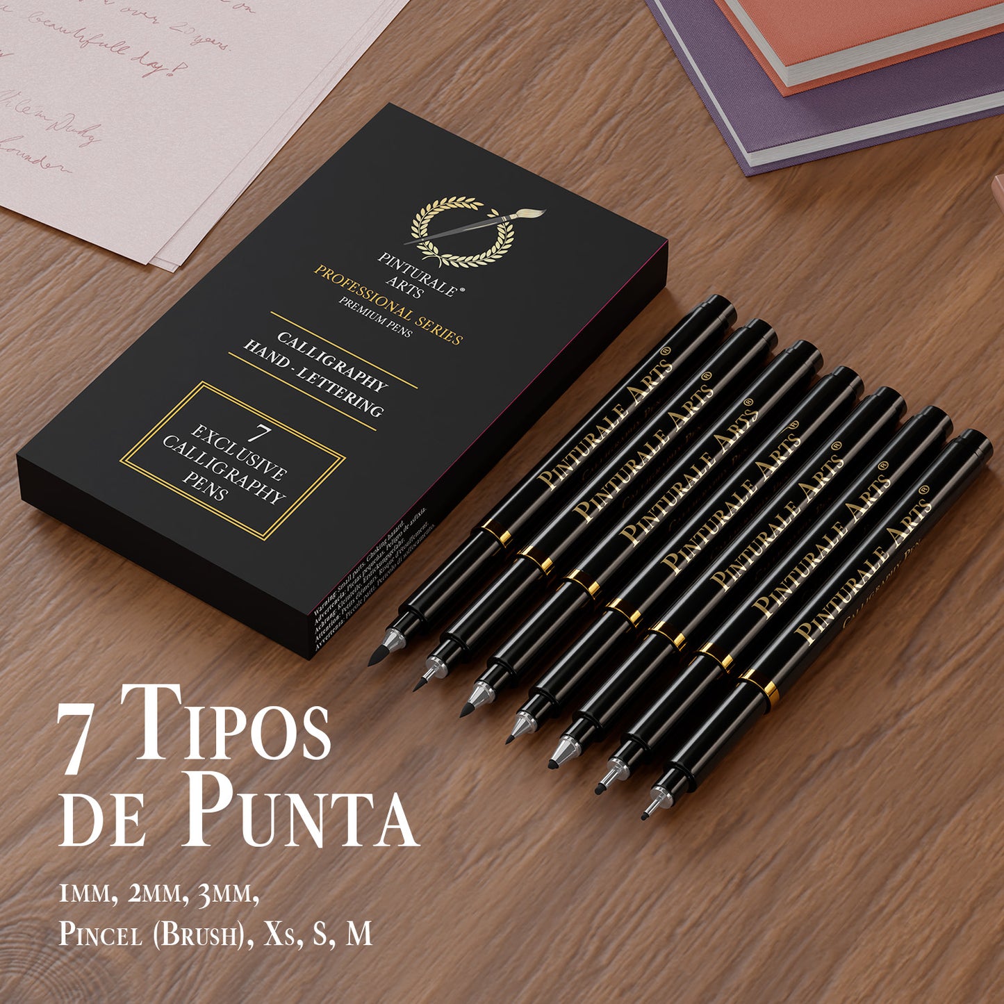 Set 7 Rotuladores Profesionales Para Dibujo, Lettering y Caligrafía