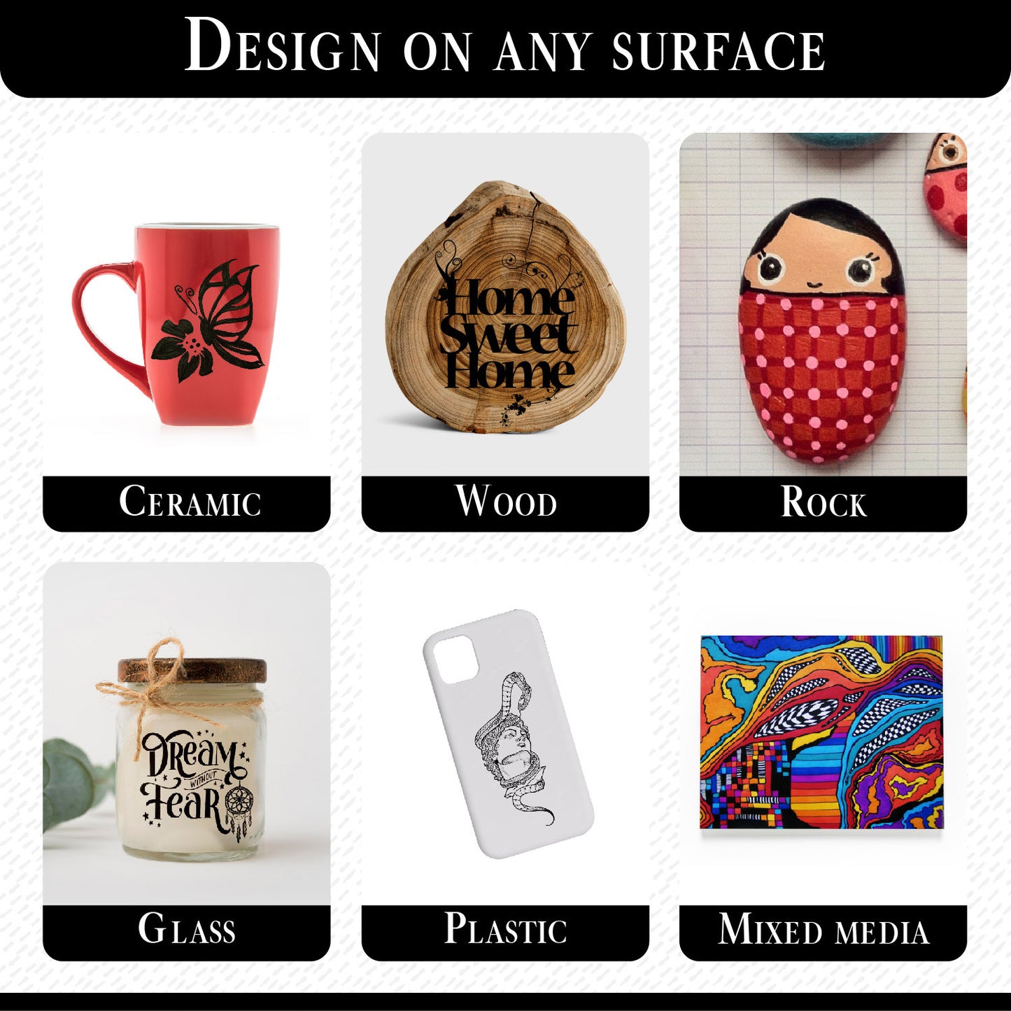 Set 4 Rotuladores Acrilicos Negros | Punta Extrafina (0,7mm y 0,5mm)