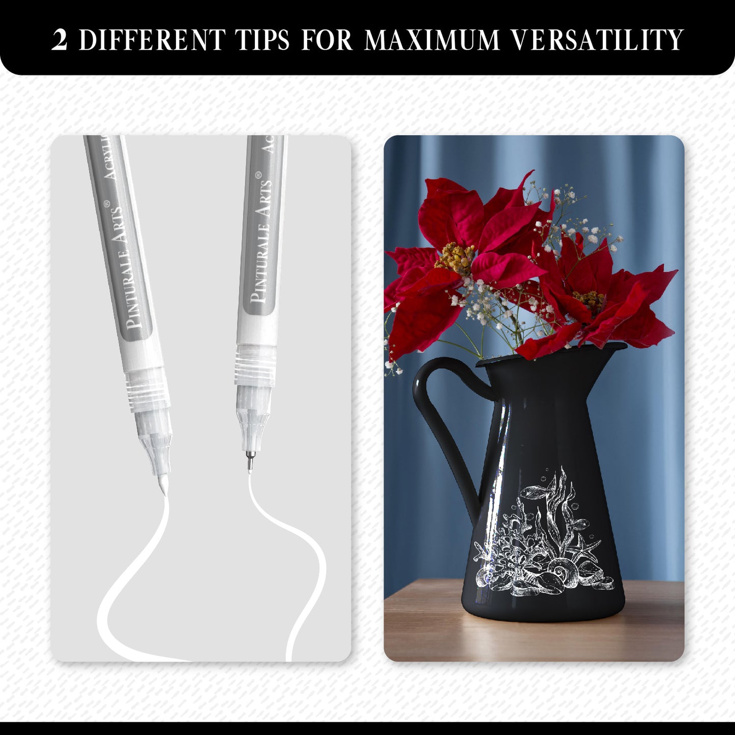 Set 4 Rotuladores Acrilicos Blancos | Punta Extrafina (0,7mm y 0,5mm)