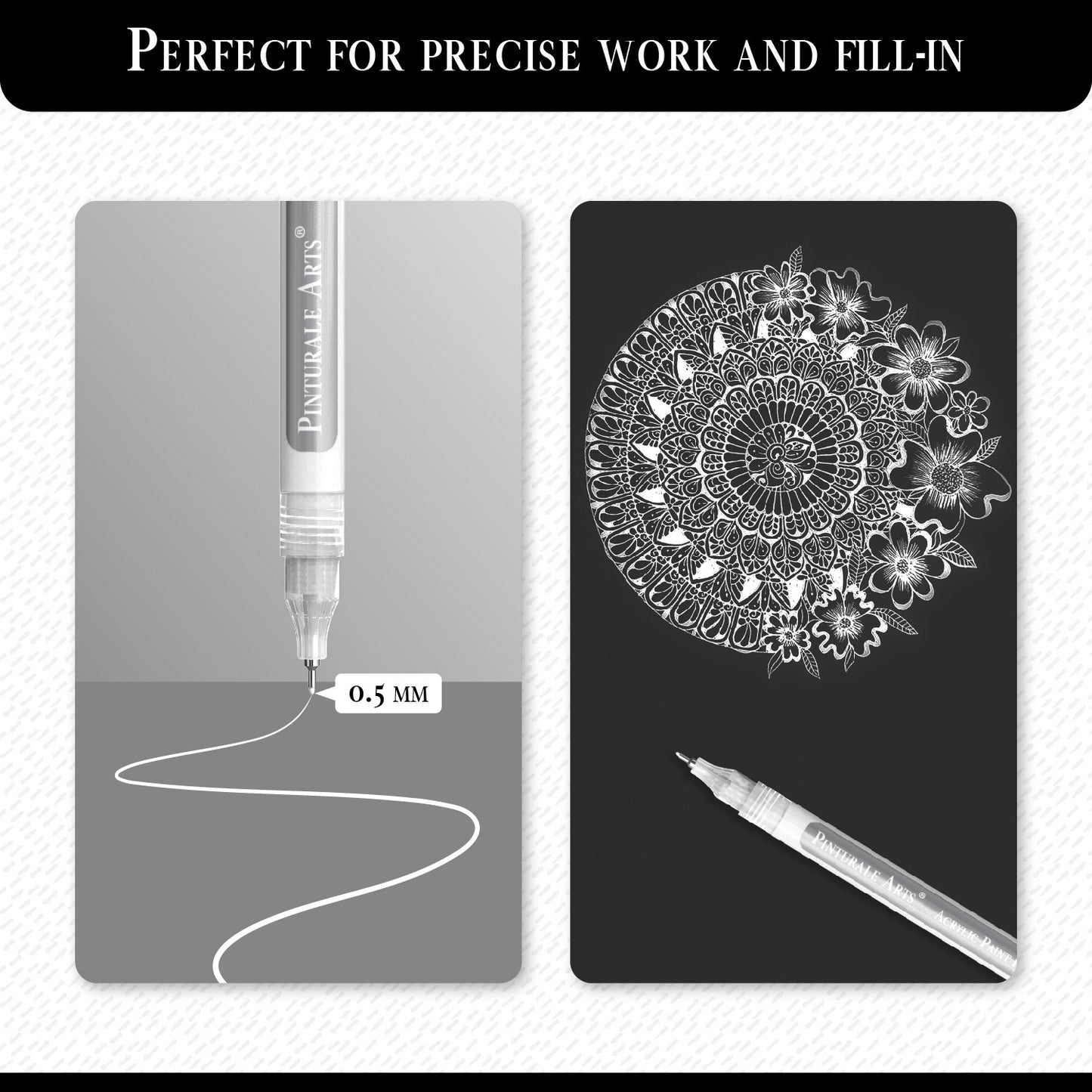 Set 4 Rotuladores Acrilicos Blancos | Punta Extrafina (0,7mm y 0,5mm)